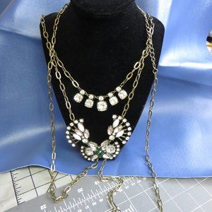 Funky Crystal and chain necklace